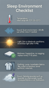 Safe baby sleep environment checklist graphic