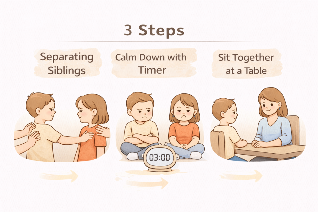 steps parents can take to stop sibling fighting constantly in under three minutes