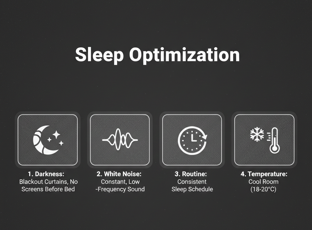 infographic showing how to recreate home sleep conditions for baby sleep in a hotel