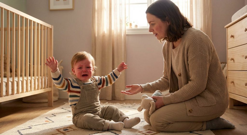having a full-body tantrum while parent calmly co-regulates