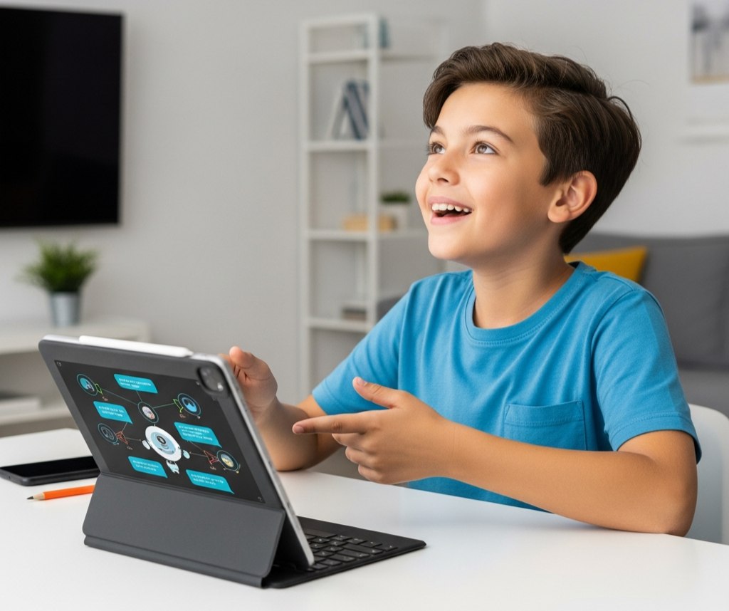 A student experiencing an ‘aha’ learning moment while using ChatGPT for homework as a tutoring tool.