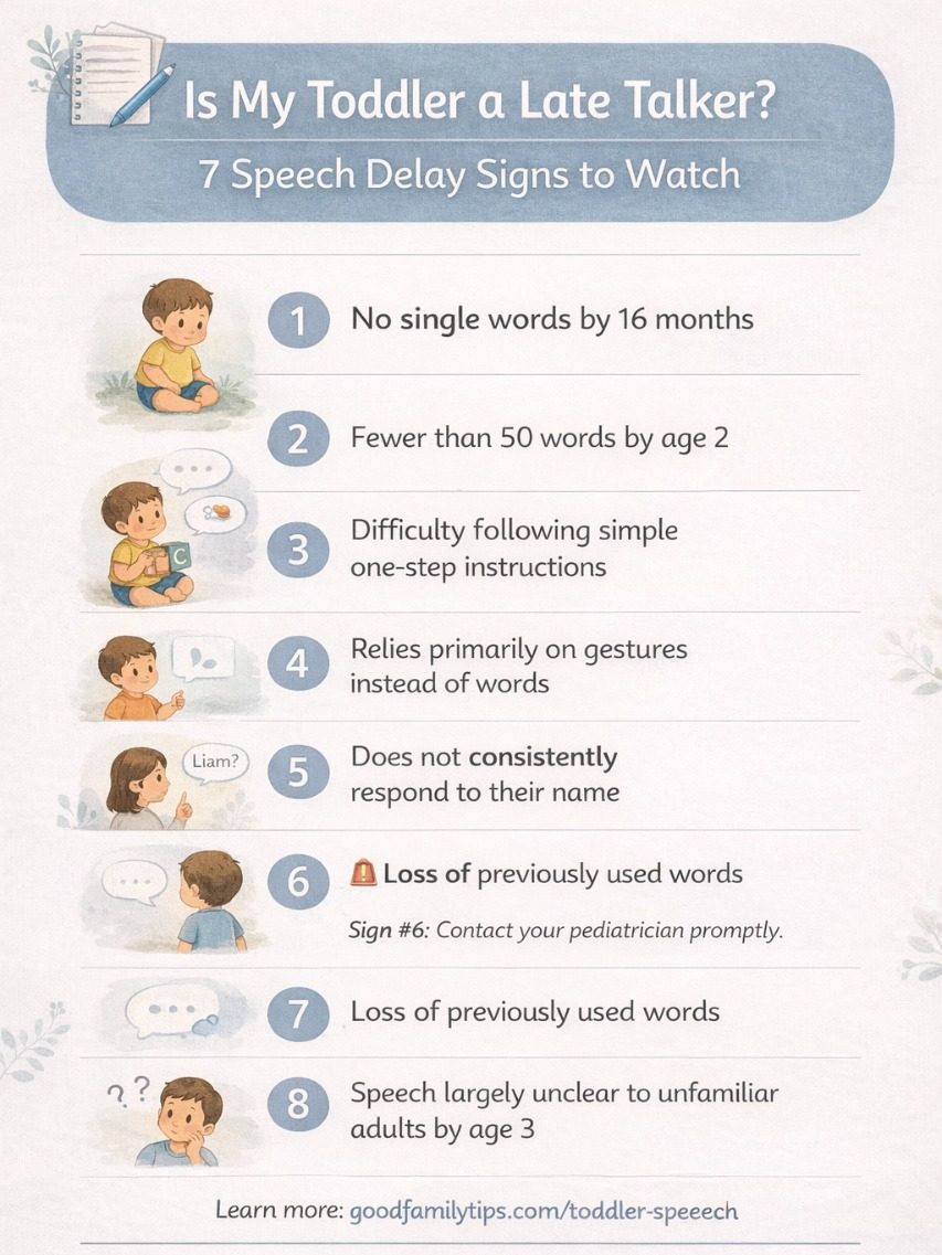 7 toddler speech delay signs —
late talker warning signs for parents