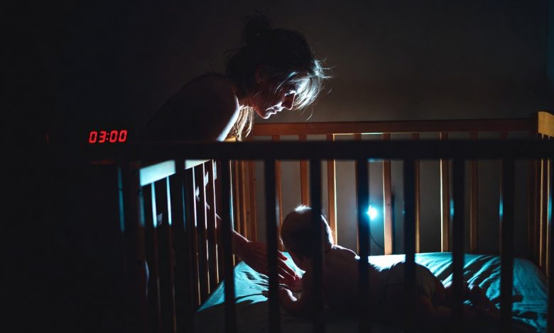 baby rolls onto stomach can't roll back - mom checking monitor at 3am