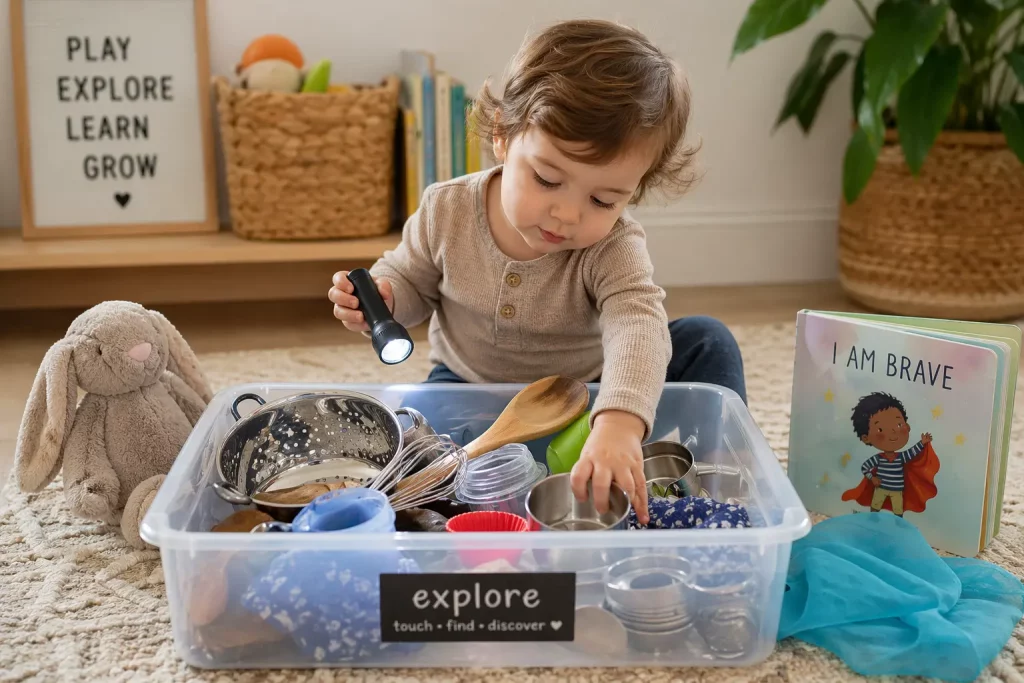 Busy bin toddler hacks for tired moms enabling independent play