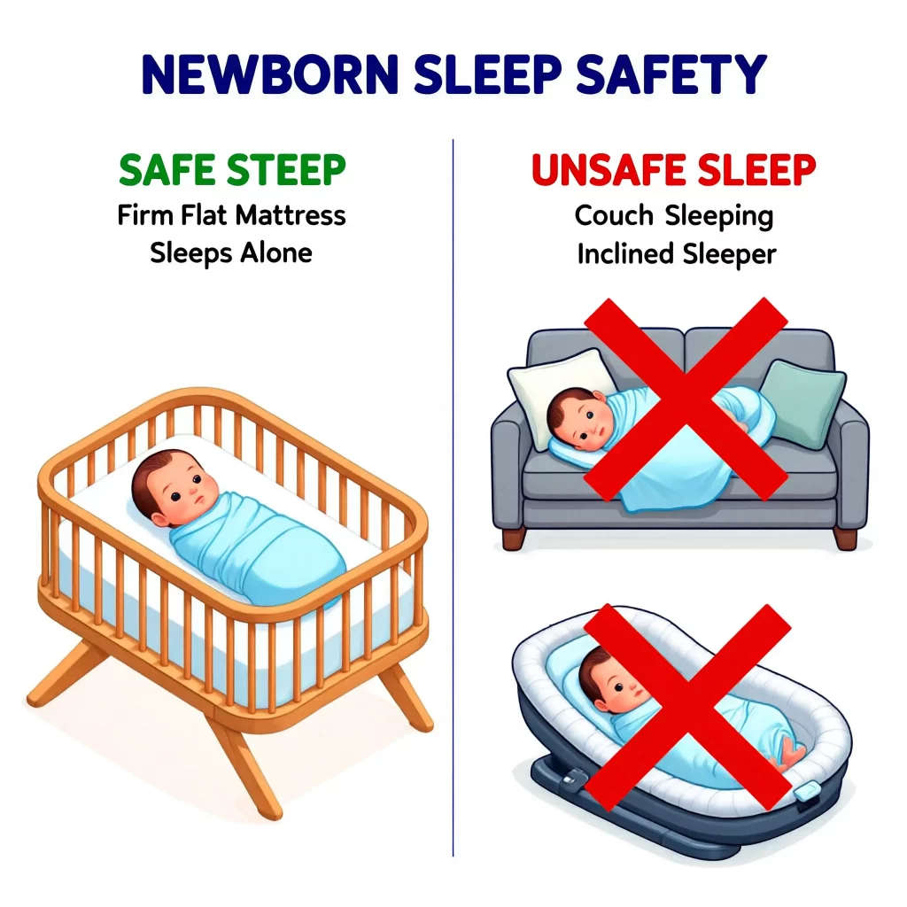 safe sleep tips for newborn who won't sleep unless held