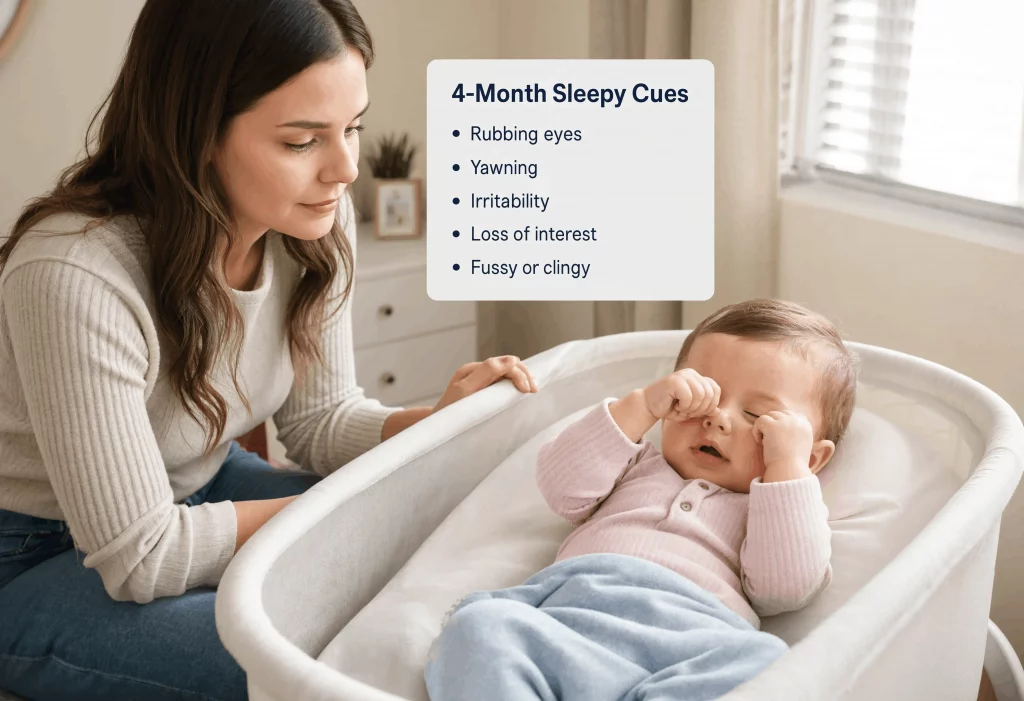 4 month old won't sleep unless held wake window schedule example