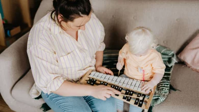 Baby sleep sounds help an infant fall asleep peacefully in a nursery.
