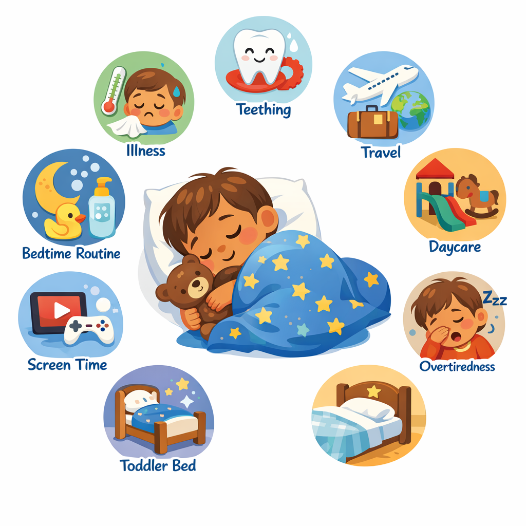 Common triggers that worsen 2 year old sleep regression