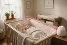 Pink noise baby sleep helps an infant rest peacefully through the night.