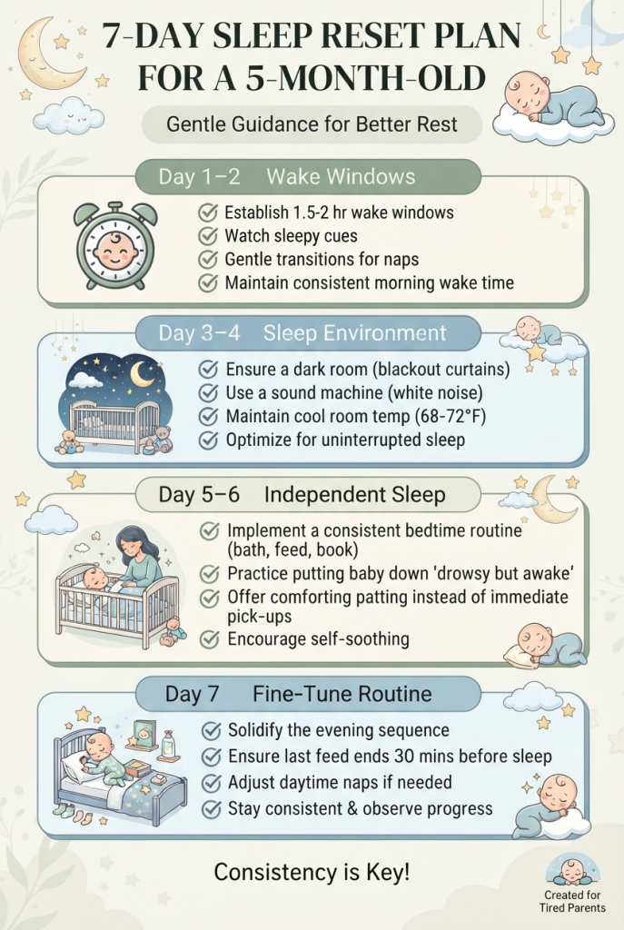 5 month old not sleeping 7-day sleep reset checklist